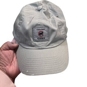 American Needle Chicago Cubs Gray Dad Hat Adjustable Strap MLB Genuine Cap
